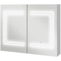 Kleankin Lighted Medicine Cabinet With Mirror, 26