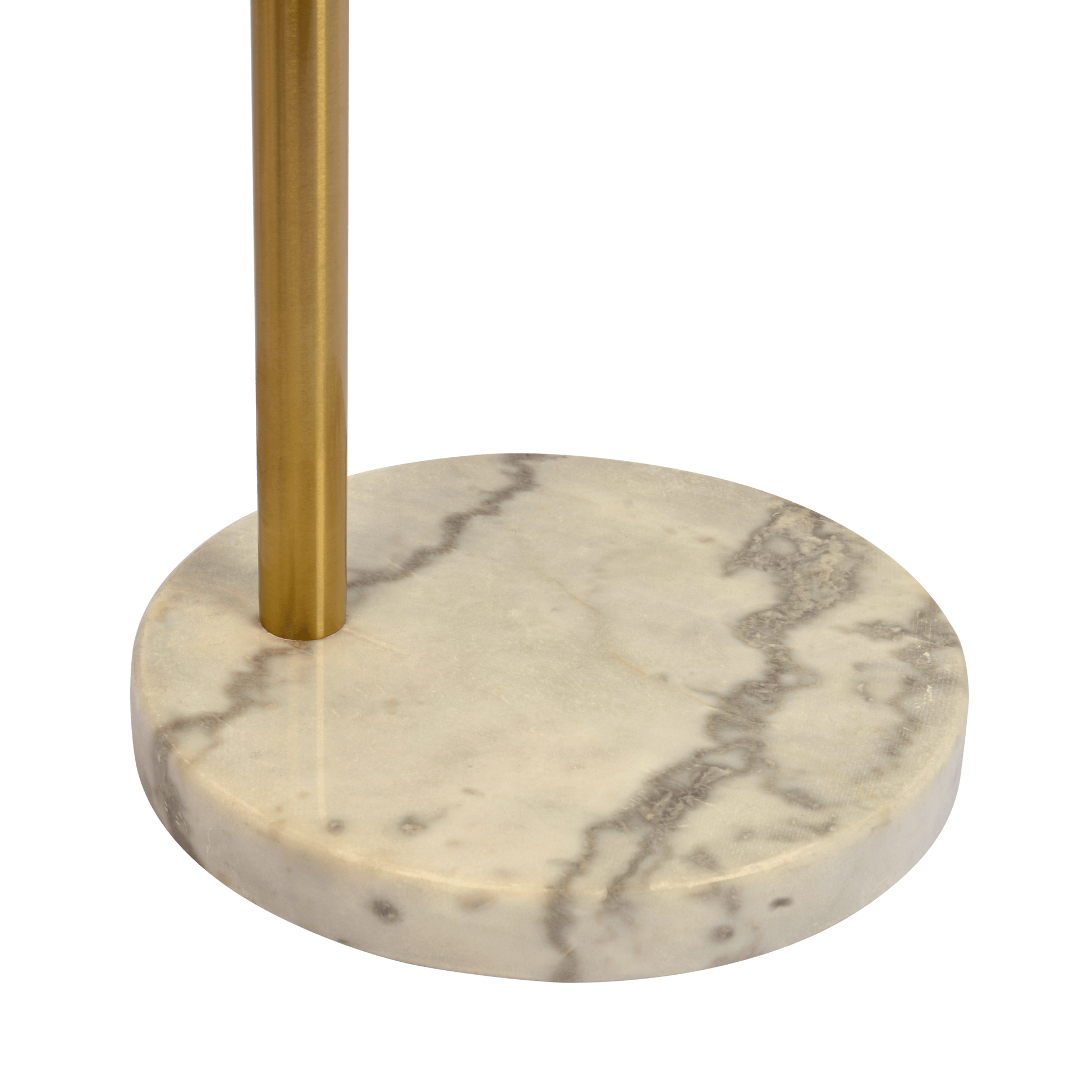 Oasis Long Arm Gold Brass Adjustable Floor Lamp With Round White Marble Base Gold,White Marble Table&Floor Lamps Brass,Faux Marble