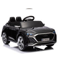 12V Kids Ride On Electric Car W Parents Remote Control,Licensed Audi Sq8 For Kids,Dual Drive,Suspension,Hanging Start,Three Speed Adjustable Music,Volume Control,Led Lights For Kids Aged 3 6. Black 50 99 Lbs Polypropylene