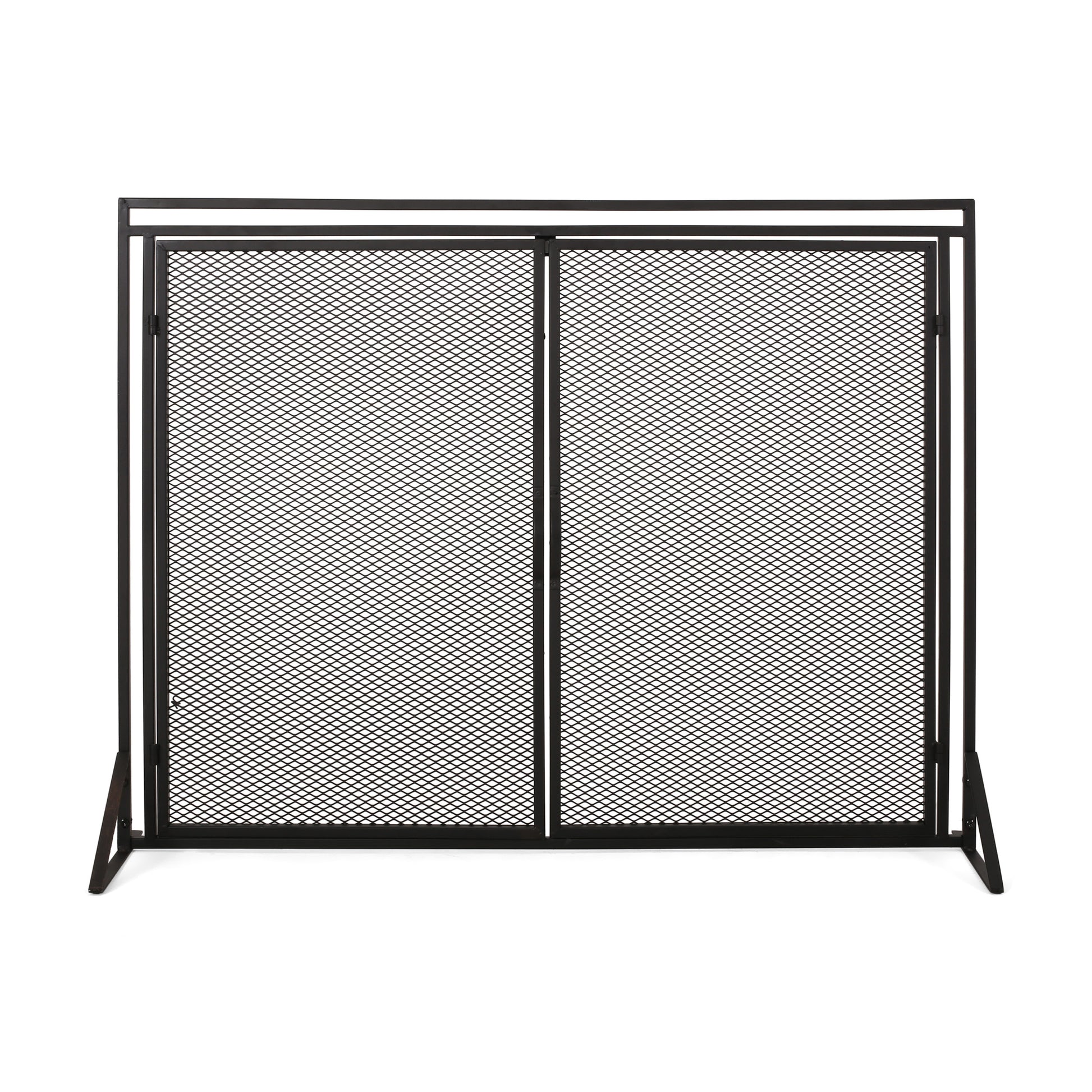 Fireplace Screen Black Iron