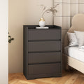 Living Room Sideboard Storage Cabinet,Drawer Cabinet Black Mdf