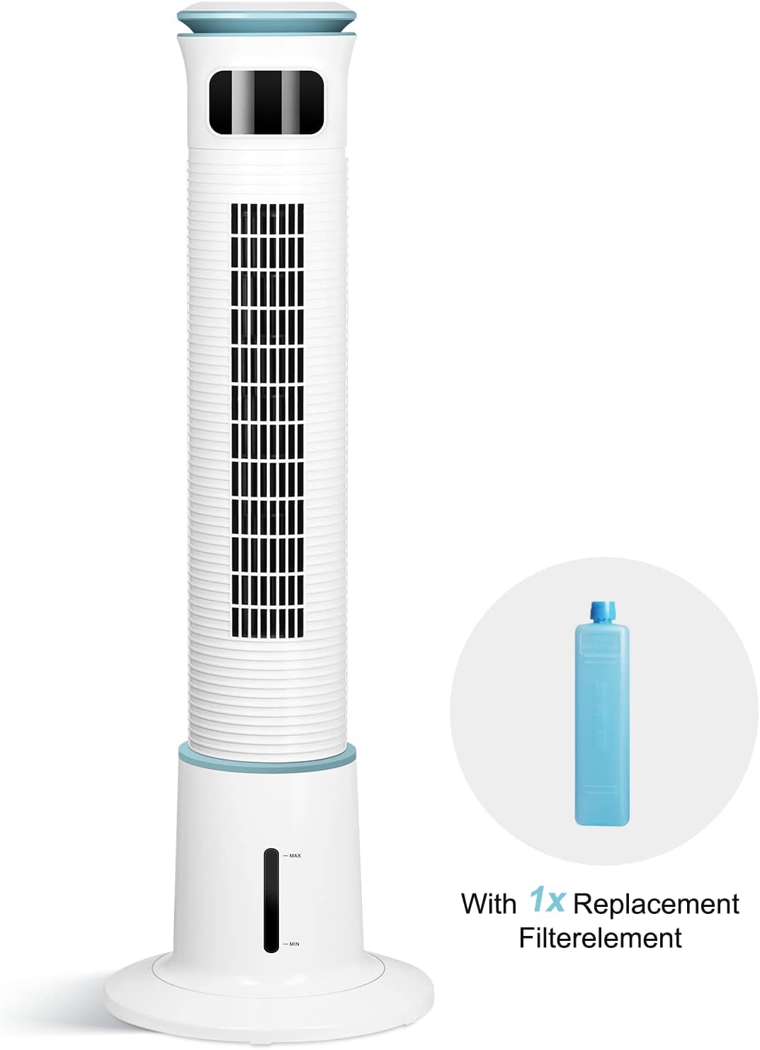 43 Inch Electric Oscillating Tower Fan With Remote Control For Indoor, Bedroom And Home Office, White White Plastic