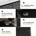 30'' Floating Wall Mounted Bathroom Vanity With Ceramics Sink & Soft Close Cabinet Door, Kd Package Black Bathroom Modern Plywood
