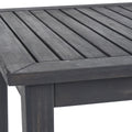 Outdoor Minimalist Acacia Wood Rectangle Bar Table Dark Gray Dark Gray Garden & Outdoor Minimalist Acacia Wood