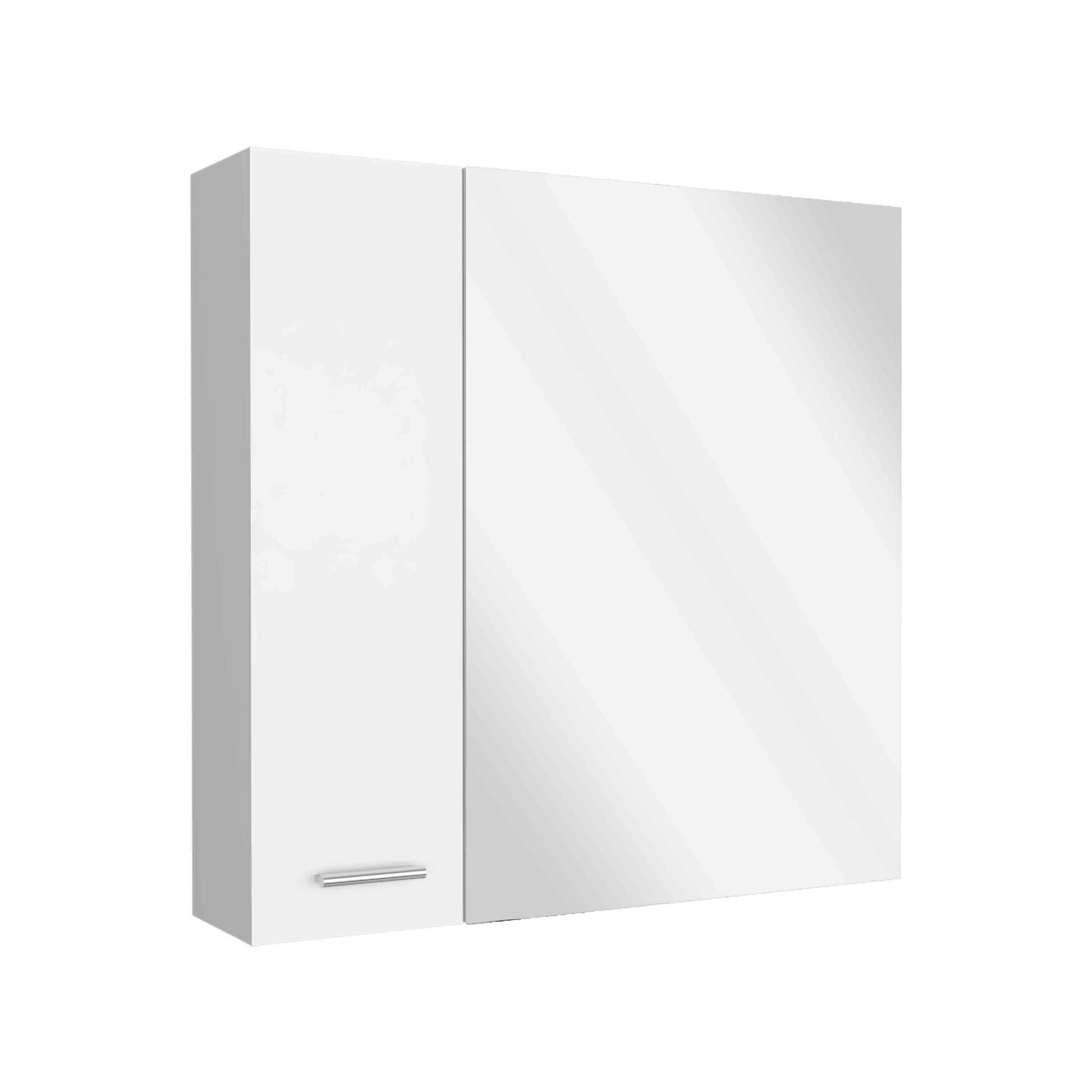 Medicine 23H" Double Door Cabinet,Four Interior Shelves, White White Particle Board Particle Board