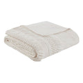3 Piece Cotton Seersucker Duvet Cover Set King Ivory Cotton