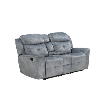 Fabric Upholstered Recliner Loveseat With Usb Charging Docks, Gray Gray Wood Fabric