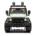 Licensed 2015 Land Rover Defender 90,24V Kids Ride On Xxl Car W Parents Control,2Wd,Four Wheel Suspension,Bluetooth,Mp3,Music,Power Display,Led Lights,Speeds 1.86 3.11Mph For Kids 3 7. Green Polypropylene