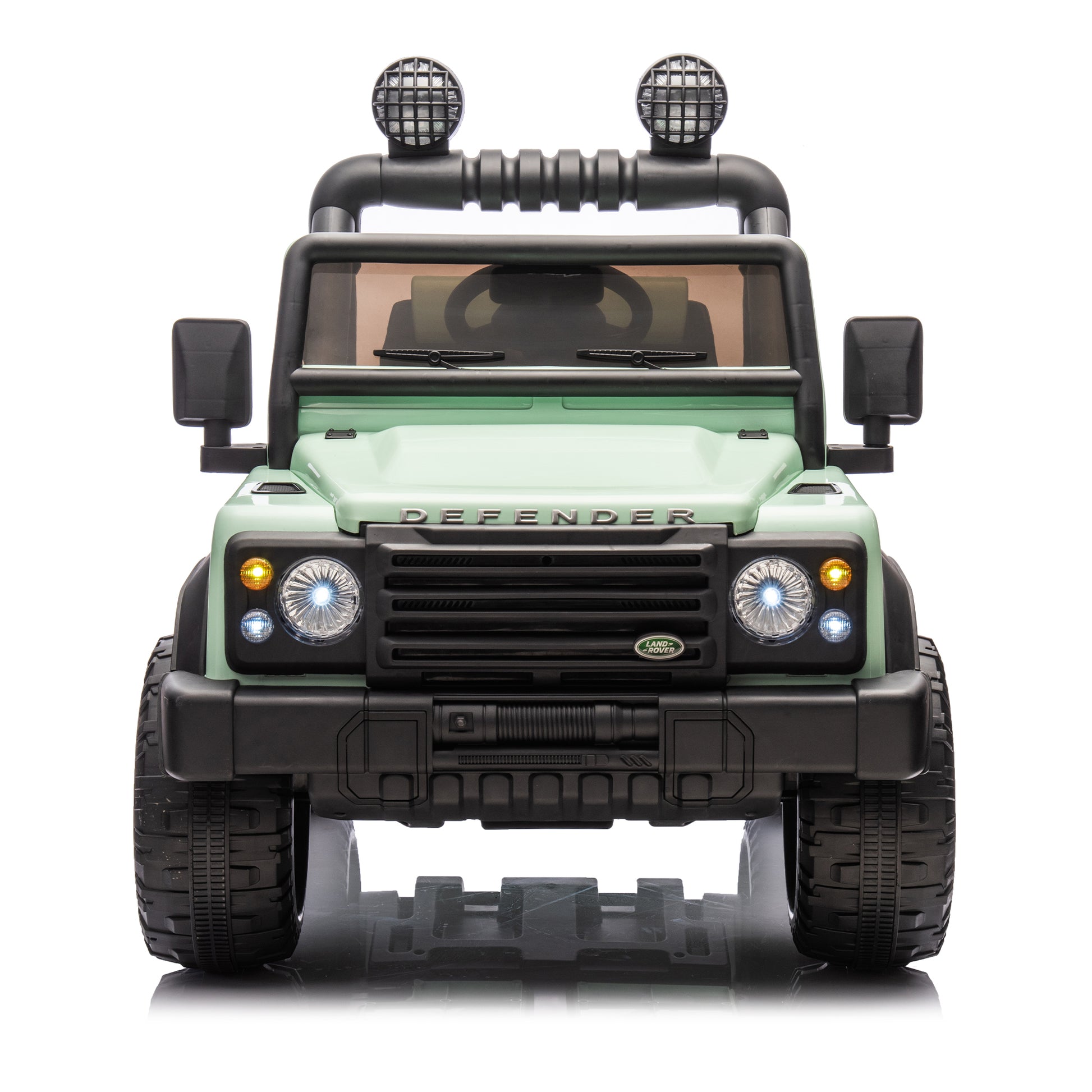 Licensed 2015 Land Rover Defender 90,24V Kids Ride On Xxl Car W Parents Control,2Wd,Four Wheel Suspension,Bluetooth,Mp3,Music,Power Display,Led Lights,Speeds 1.86 3.11Mph For Kids 3 7. Green Polypropylene