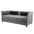 Modern Detachable Sofa 3 Seater Sofa Couches With Metal Frame For Living Room Apartment Bedroom,Linen,Beige Gray Beige Grey Linen 3 Seat