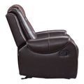Modern Luxury Living Room Sofa Set 3Pc Reclining Sofa Loveseat Glider Reclining Chair Formal Furniture Premium Faux Leather Upholstery Comfortable Two Tone Brown Finish Dark Brown,Light Brown Faux Leather Wood Primary Living Space Luxury,Modern