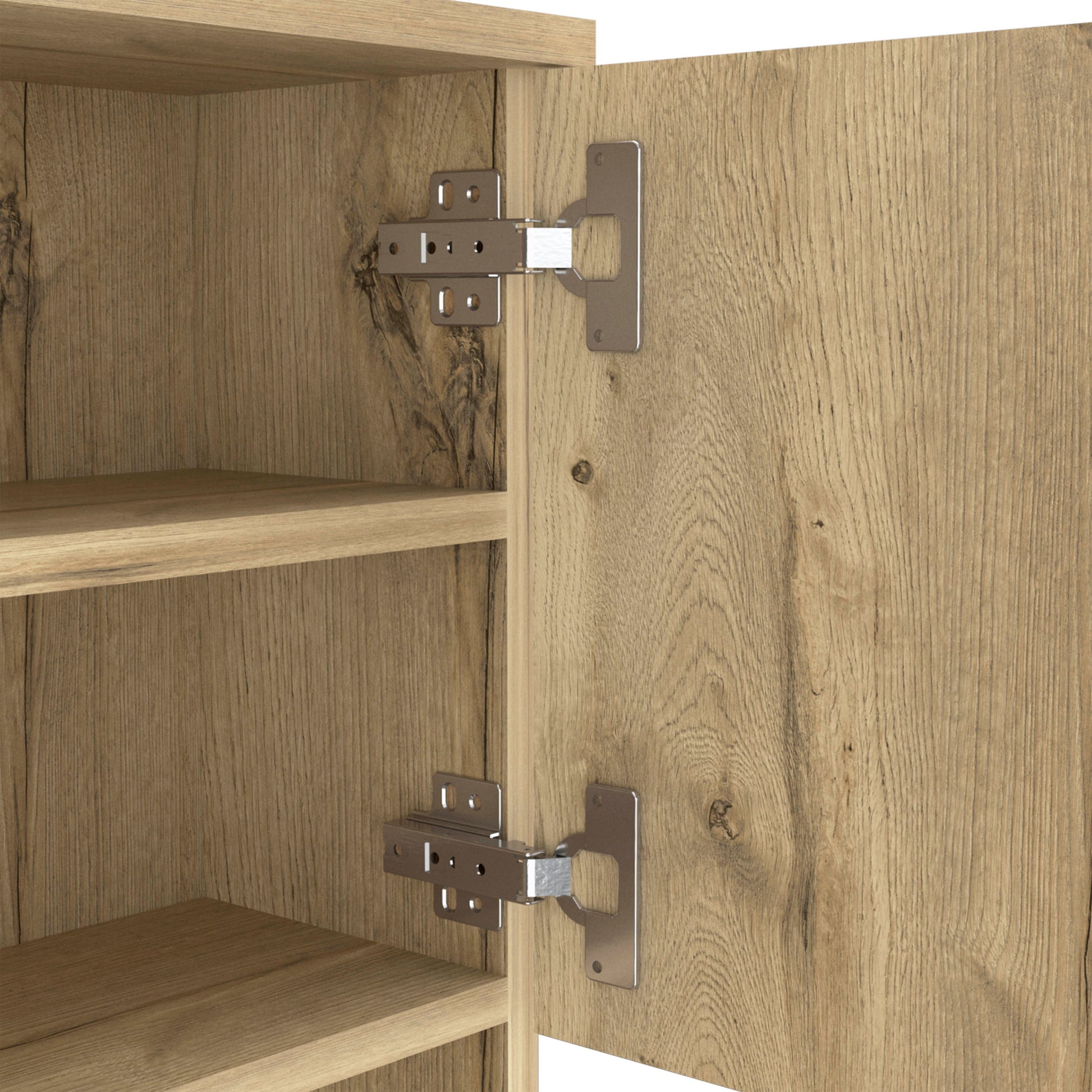 Bay Area Pantry, Two Door Cabinets, One Drawer, Four Adjustable Metal Legs Beige Kitchen Contemporary Melamine Engineered Wood