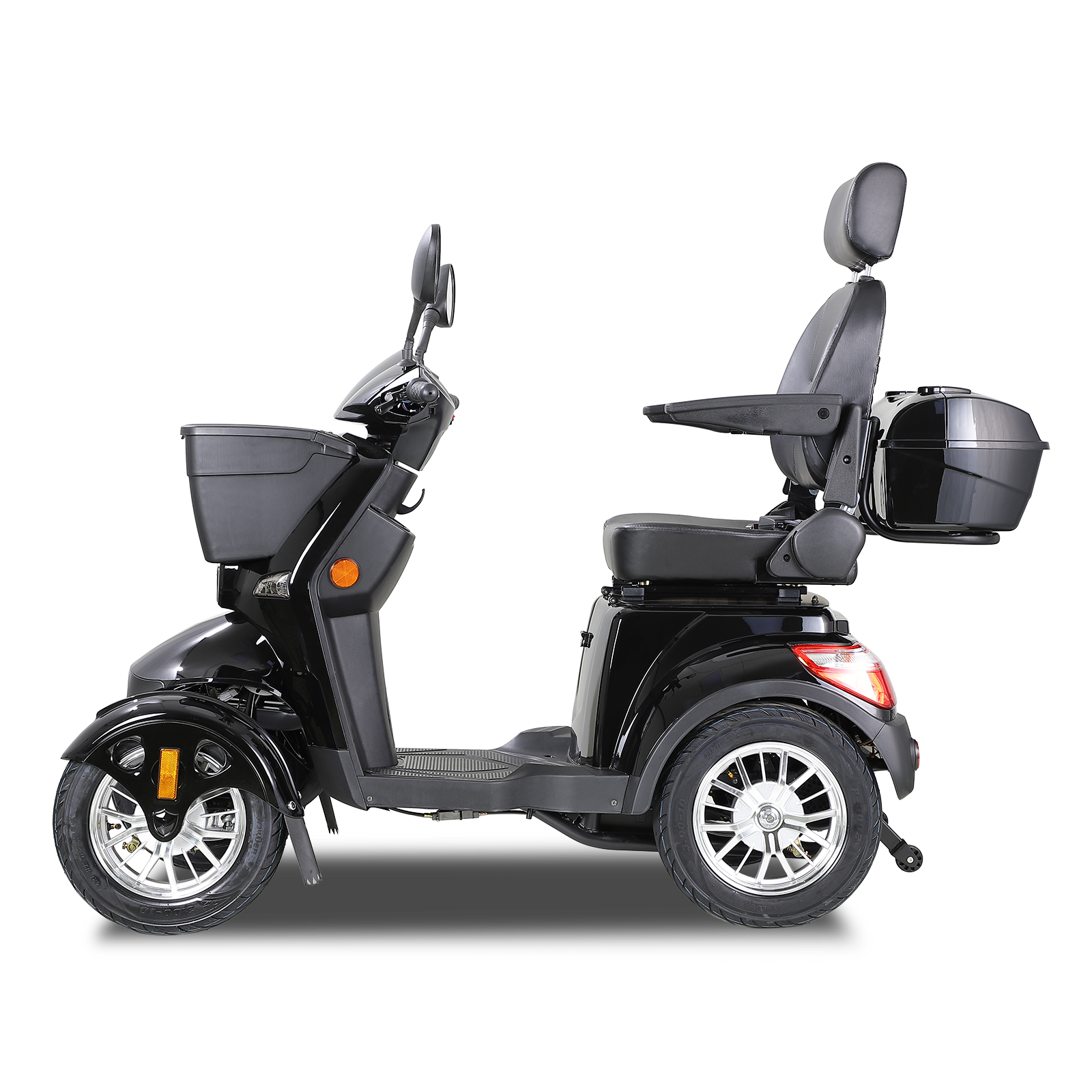 Xl3D4L Electric Mobility Recreational Travel Scooter For Adults,Mobility Scooters For Seniors, 4 Wheel Powered Mobility Scooters Black Abs Pc Abs Pc