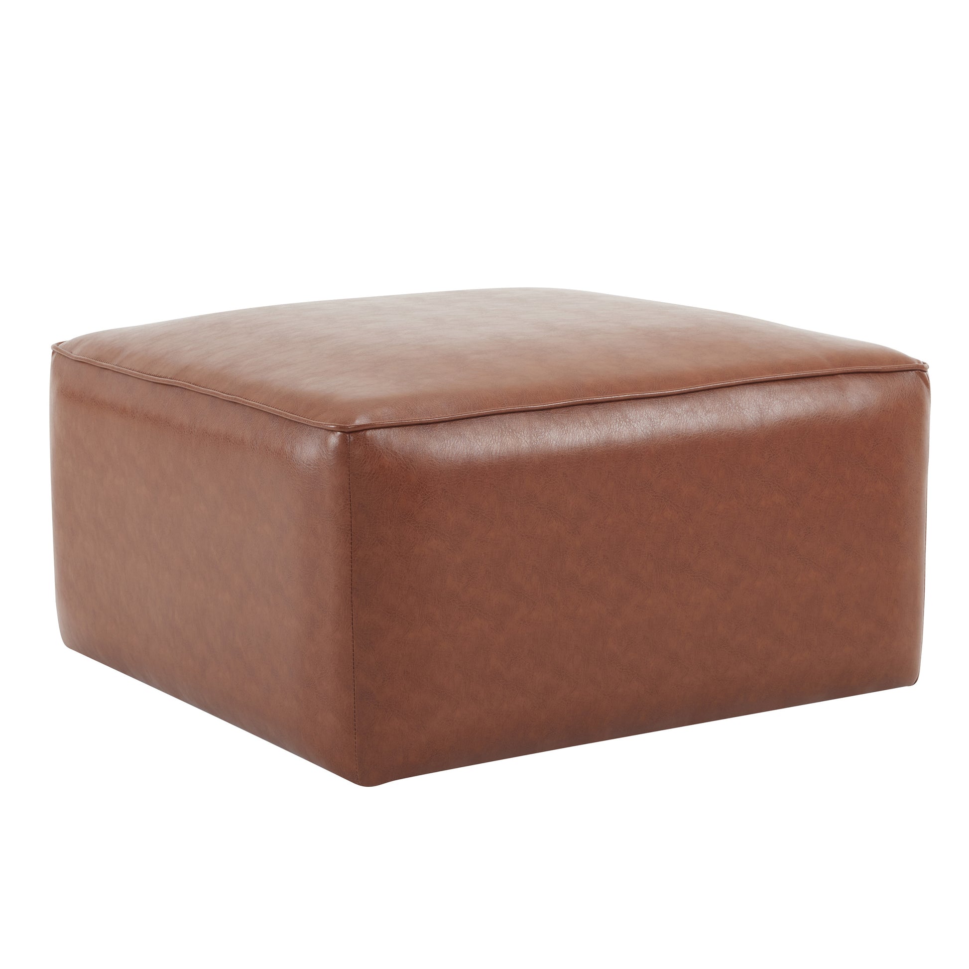 Isabella Pu Ottoman Light Brown Foam Pu