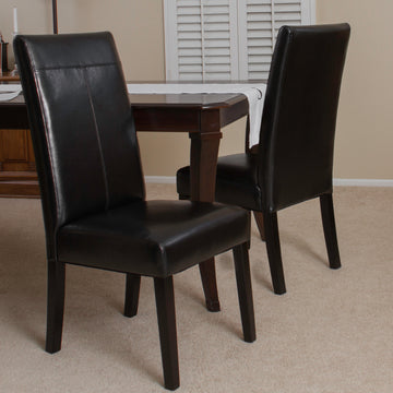 Hanford Dining Chair Set Of 2 Black Pu