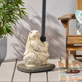 Rabbit Umbrella Base Matte White Concrete