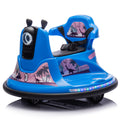 12V Kids Ride On Bumper Car W Parents Control,Rotate 360 Degrees,Two Handed Switch For Direction Control,Bumper Strip,Light Belt,Mp3 Music,Bluetooth,Provide A Speed Of 0.75Mph For Kids Of 2 5 Blue