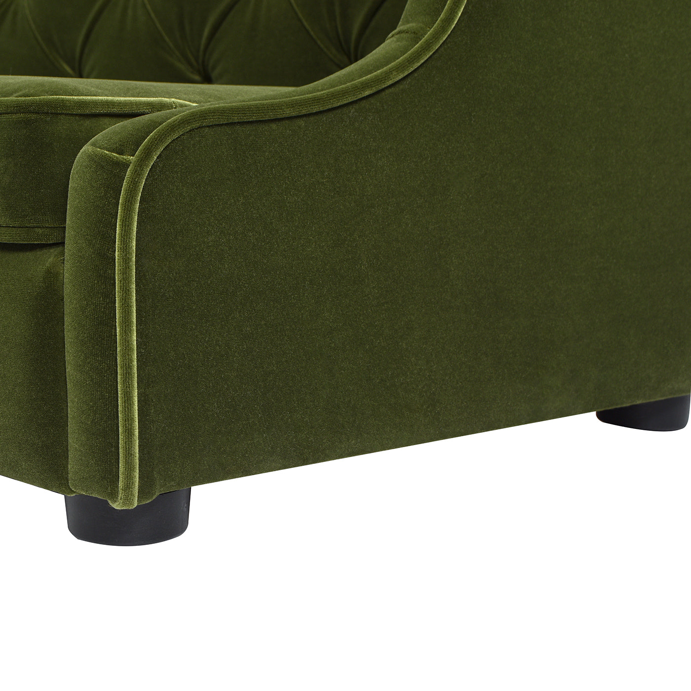 Robin 35" Tufted Wingback Pet Sofa Bed, Medium, Olive Green Performance Velvet Olive Green Foam Velvet