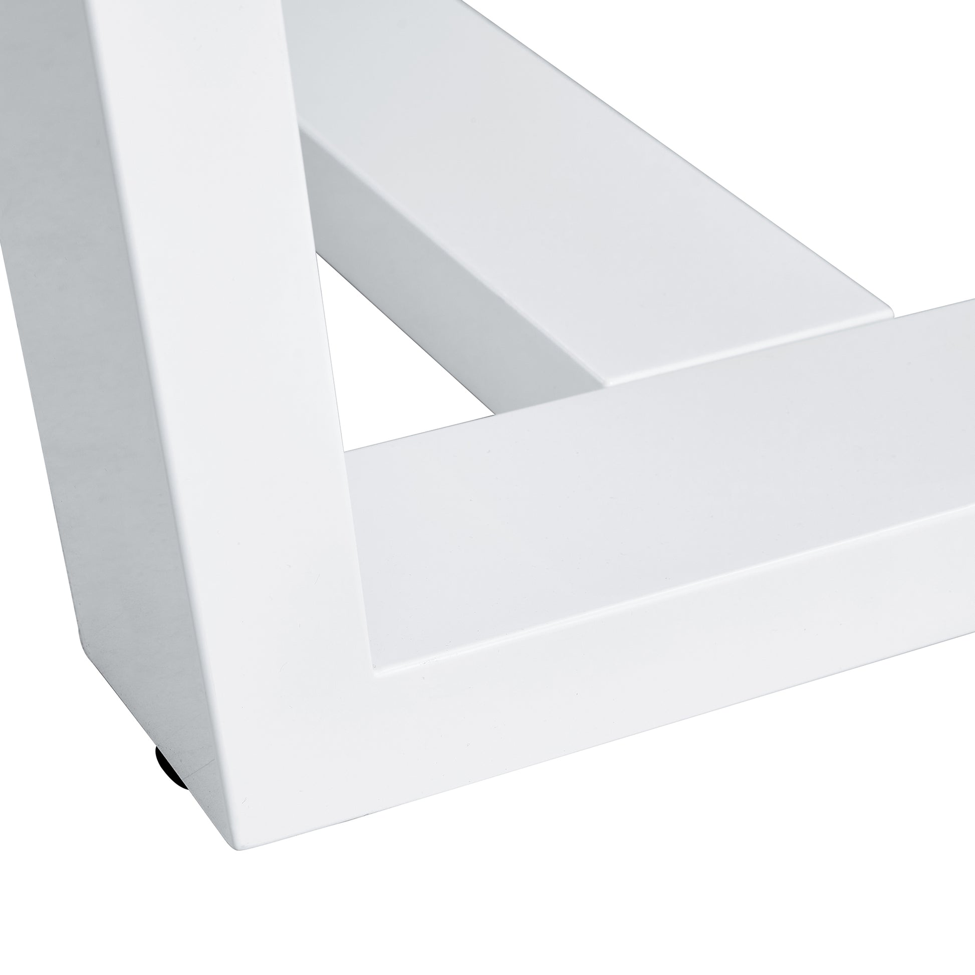 Glass Dining Table Large Modern Minimalist Rectangular For 6 8 With 0.4" Tempered Glass Tabletop And White Mdf Trapezoid Bracket,For Kitchen Dining Living Meeting Room Banquet Hall F 1550 Transparent Mdf Glass