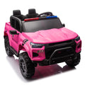 24V Two Seater Kids Ride On Electric Pickup,Kids Ride On Toy W Parents Remote Control,4Wd 800W Motors,Two Safety Belts,High Gate Safety Design,Top Warning Light, Speed 2.49 3.73Mph For Kids Aged 3 . Rose Red 50 99 Lbs Polypropylene