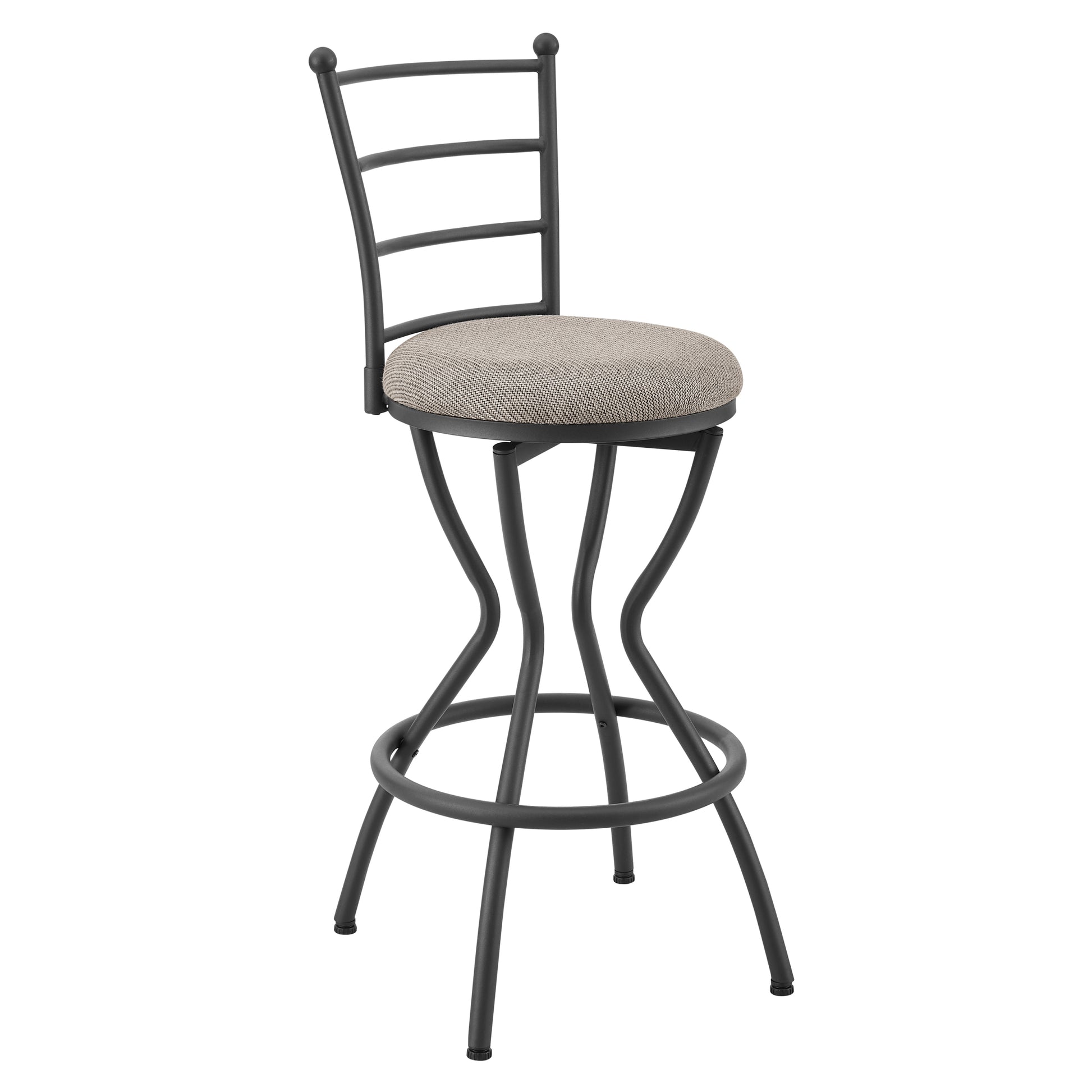 3 Bar Table And Chairs Set For Dining Room Industrial Counter Height Bar Chairs With Metal Back, Fabric Seat Black Dining Room American Design,American Traditional,Antique Metal