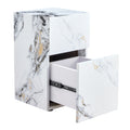 Compact Mdf Coffee Table: 11.81X11.81X19.69 Inches, Stylish Texture Design White Mdf