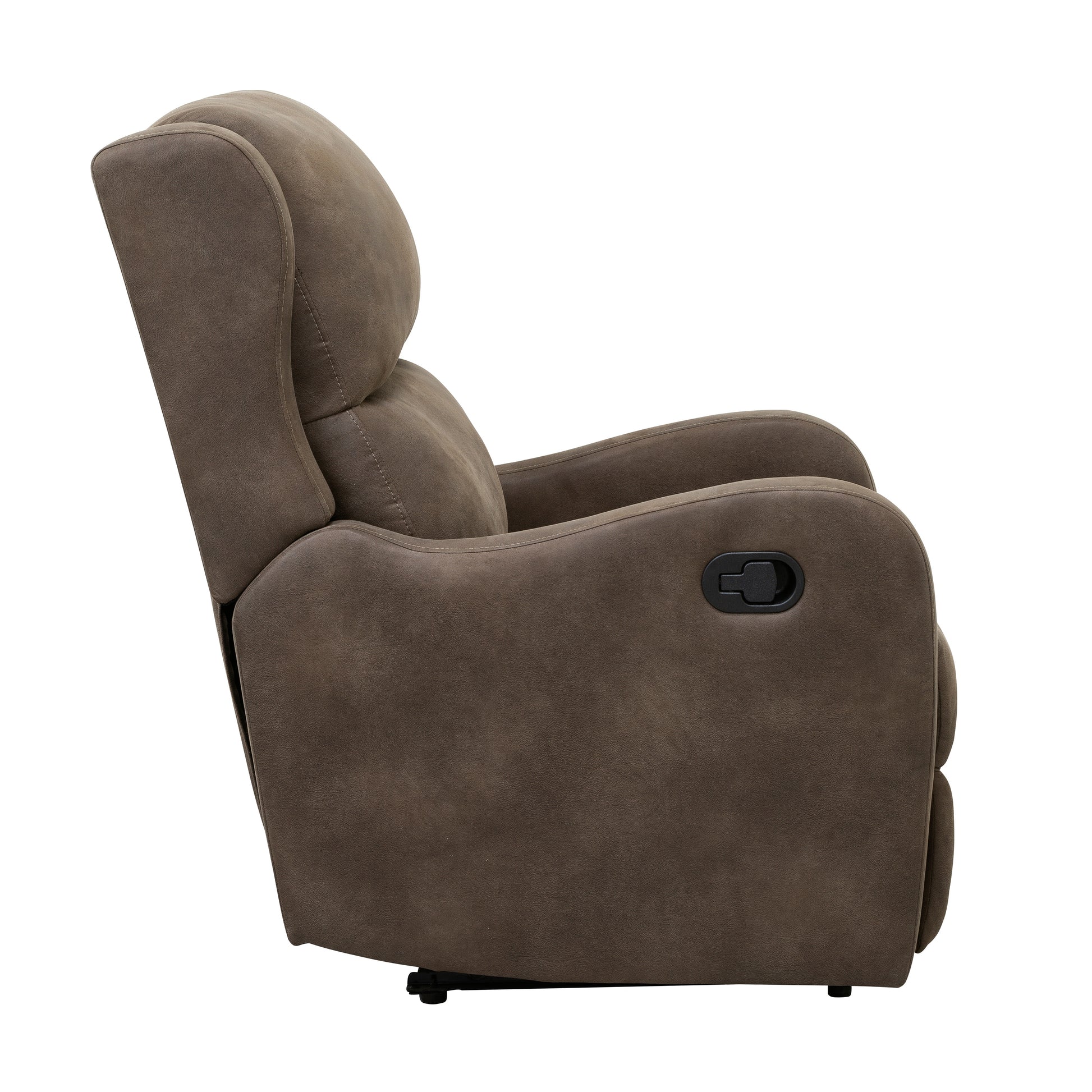 Microfiber Upholstery Brown Reclining Chair 1Pc Living Room Furniture Comfort Seating Brown Microfiber Wood Primary Living Space Solid Wood