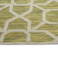 Contemporary, Transitional, Geometric, Textured, High Low Cut & Loop 2' X 6' Runner Lime Green Polypropylene