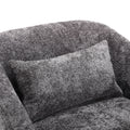 Coolmore Swivel Barrel Chair, Comfy Round Accent Sofa Chair For Living Room, 360 Degree Swivel Barrel Club Chair, Leisure Arm Chair For Nursery, Hotel, Bedroom, Office, Lounge Gray Gray Primary Living Space Foam Chenille