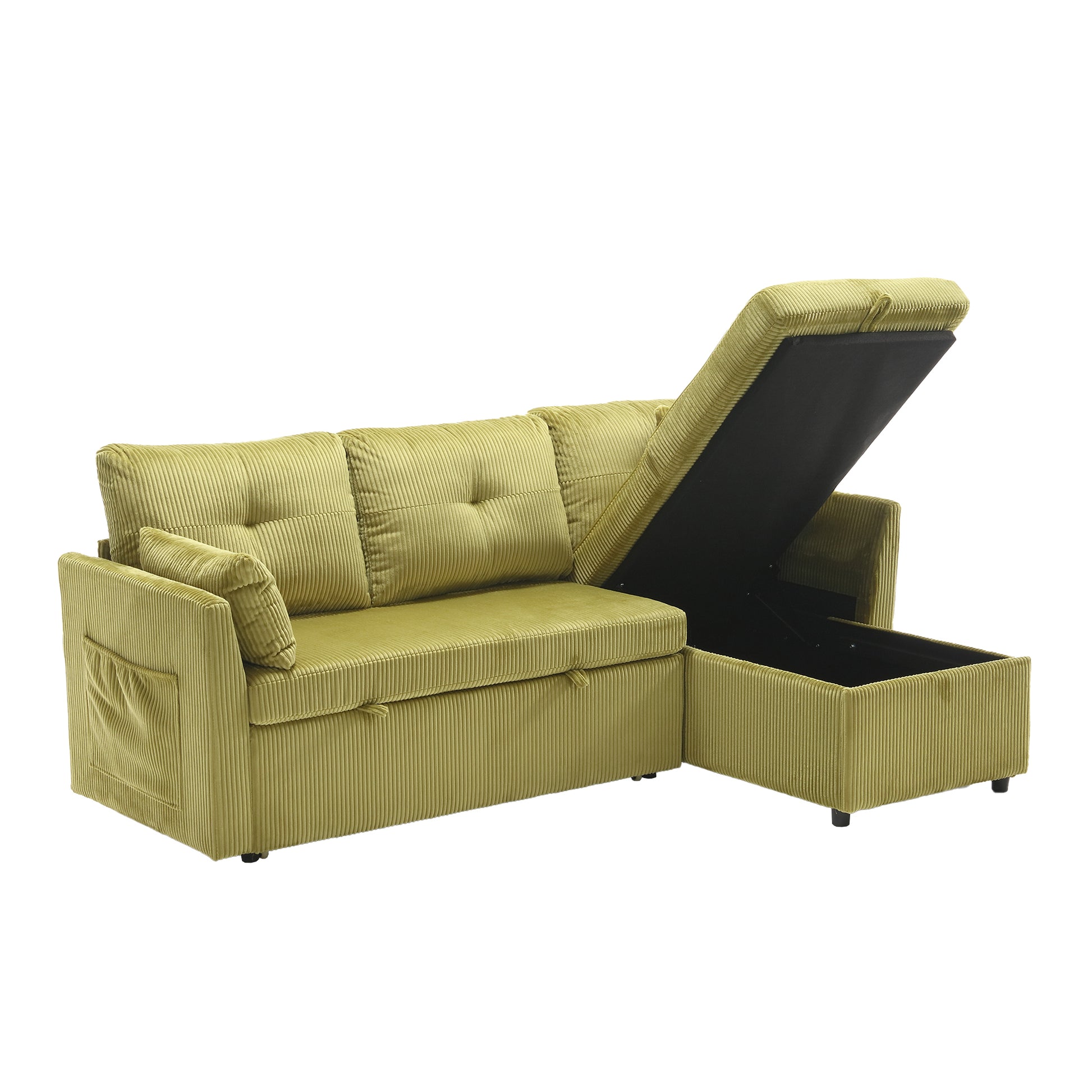 United Modular Sectional Sofa L Shaped Modular Couch With Reversible Chaise Modular Sofa Sectional Couch With Storage Seats Olive Velvet 3 Seat