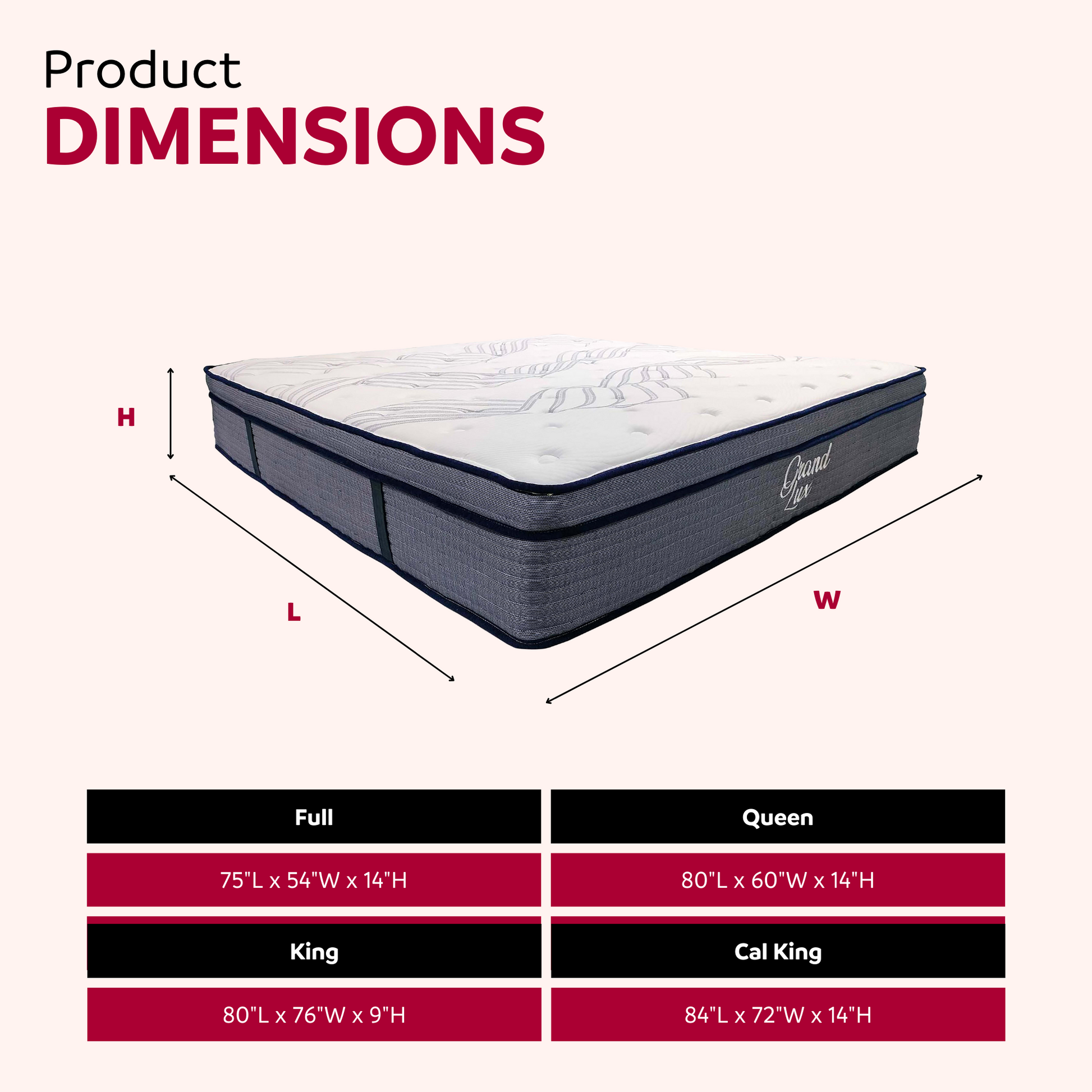 14 In. Hybrid Plush Queen Size Foam Mattress, Soft Polyester Knit Cover, Multi Layer Foam Mattress, White Gray Grey White Bedroom Contemporary Foam Polyester Queen