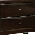 Spacious 2 Drawer Nightstand, Brown Brown Mdf