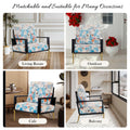 Retro Low Back Floral Print Velvet Accent Armchair With Gold Metal Legs & Rubberwood Frame, Wide Armrest Mid Century Lounge Chair With Pillow Back, Sofa Chair For Living Room & Balcony, Blue Floral