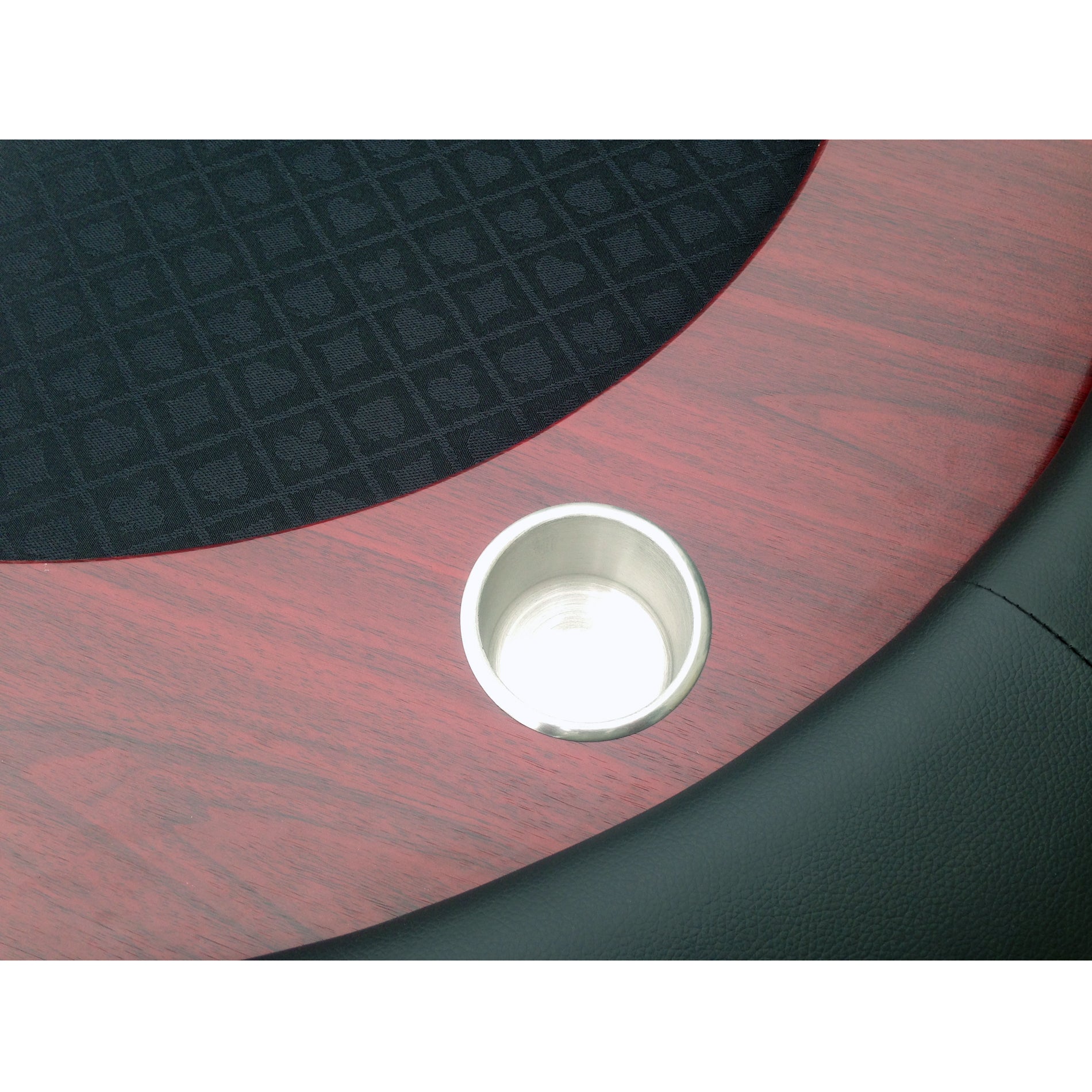 96" Luna Ultra Poker Table With Speed Cloth Racetrack Chip Tray Double Dropbox Wooden Legs Black Black Primary Living Space Modern Wood
