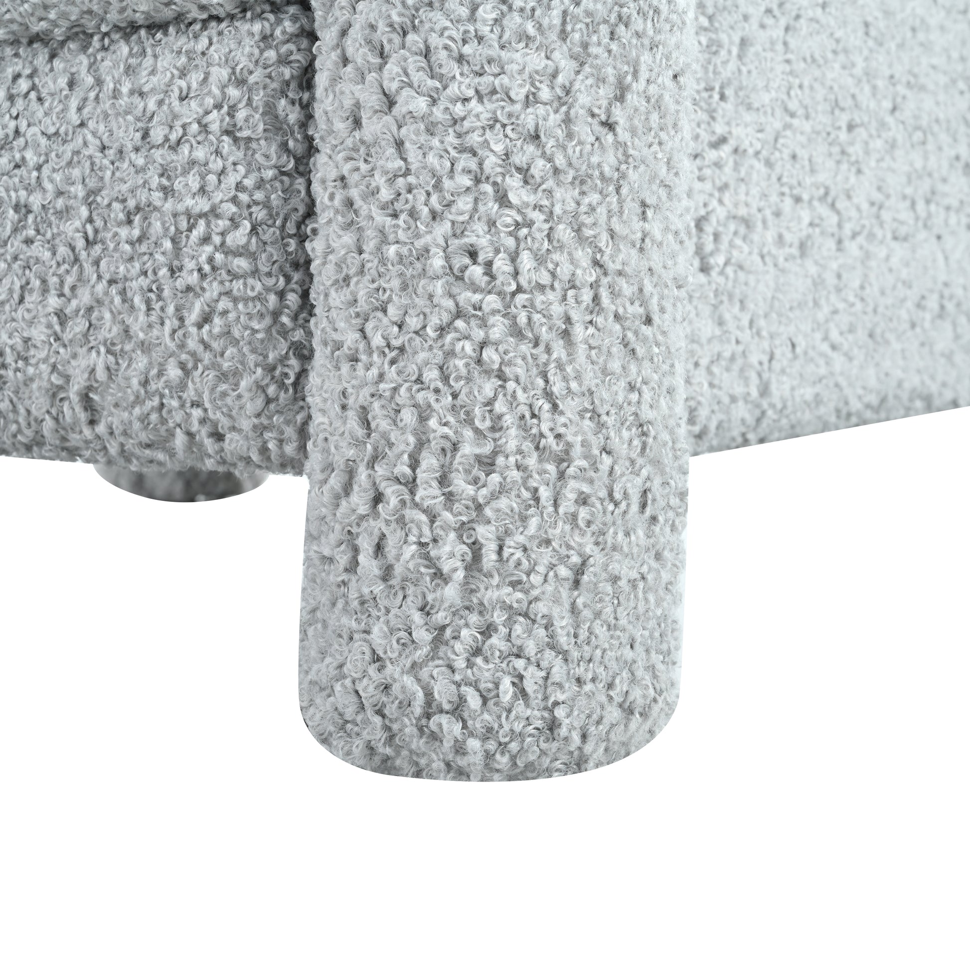 31.25" Push Back Recliner Armchair Upholstered Recliner Chair Single Sofa With Adjustable Backrest For Living Room, Light Grey Light Grey Teddy