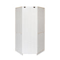 Polygon Corner Wardrobe, Natural Natural Particle Board