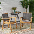 Mcgill Dining Chair Set Of 2 Dark Grey Acacia Wood