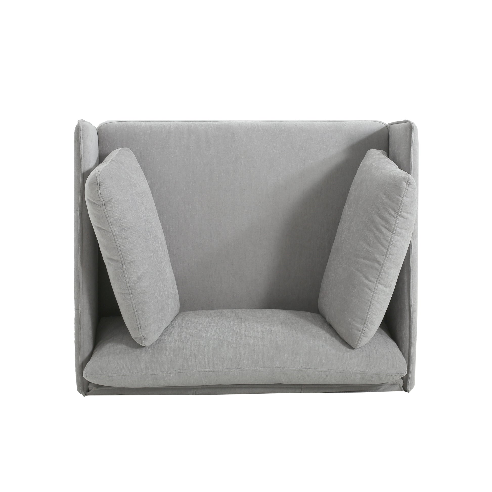 39" Vintage Grey Lounge Chair With Polyester Upholstery, Solid Wood Frame And Steel Legs, Comfortable Accent Seating For Living Room, Bedroom, Or Office Grey Polyester,Solid Wood Mdf,Steel