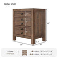 Rustic Farmhouse Style Three Drawer Solid Pine Wood Nightstand With Cup Pulls And Integrated Charge Station Brown 3 Drawers Bedroom Pine Pine,Plywood