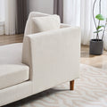 77.95'' Wide Modern Double Sided Upholstered Chaise Lounge Indoor,Chenille Fabric Sleeper Sofa Couch With 4 Throw Pillows, Daybed With Rubberwood Legs For Living Room, Bedroom, Apartment,Beige Beige