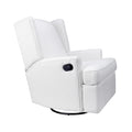 Hemingway Wingback Recliner In White White Fabric