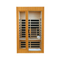 Hemlock Two Person Far Infrared Roof Embedded Indoor Sauna Room Natural Wood Metal & Wood