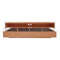 Modern Tv With 4 Drawers& 2 Open Cabinets, Media Console Table For Tvs Up To 75'', Entertainment Center With Acrylic Transparent Storage Space For Living Room, Bedroom, Home Theatre Wood Red Primary Living Space 70 Inches 60 69 Inches 70 Inches Particle
