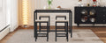 5 Piece Compact Bar Table Set With Table And Stools Modern Industrial Design, Space Saving Furniture For Dining Room And Breakfast Nook Oak Oak Mdf Steel