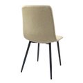 Dining Chairs Set Of 4,Modern Kitchen Dining Room Chairs,Upholstered Dining Accent Chairs In Linen Cushion Seat And Sturdy Black Metal Legs .Fabric Dining Chairs Beige Light Green Foam Linen