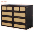 Full Size Murphy Bed With Large Drawers,Espresso Full Espresso Plywood