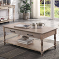 Weathered Oak 2 Drawer Sofa Table With Shelf Oak Primary Living Space Traditional Drawers Rectangular Solid Wood Mdf