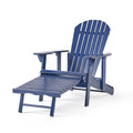 Malibu Reclining Adirondack Chair Blue Acacia Wood