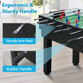 2X4Ft 10 In 1 Combo Game Table Set W Hockey, Foosball, Pool, Shuffleboard, Ping Pong Indoor Fitness Black Gym Mdf