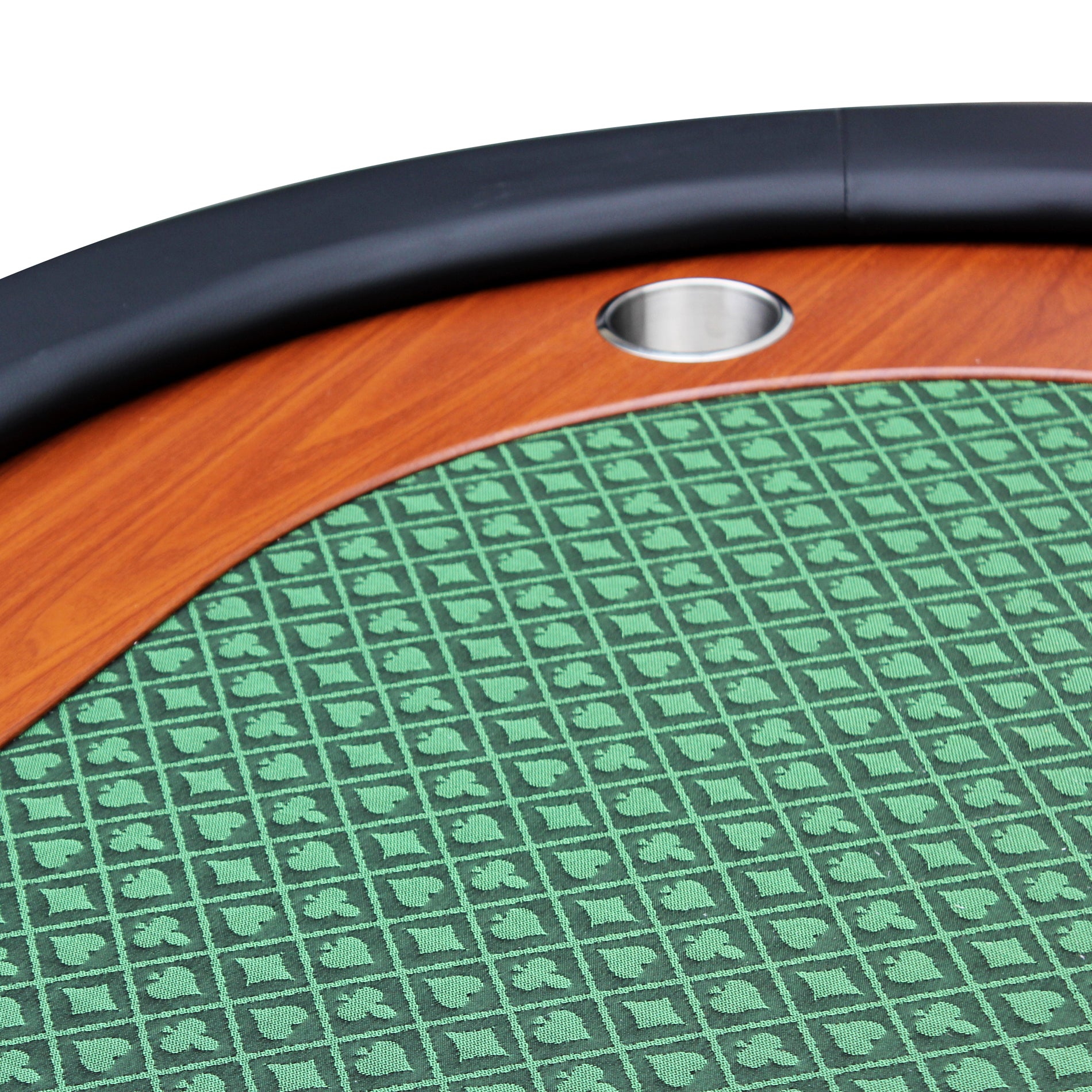 96" 10 Poker Table For 10 Players Casino Games With Speed Cloth Felt Pedestal Base Cup Holders Green Green Primary Living Space Modern Wood Stainless Steel